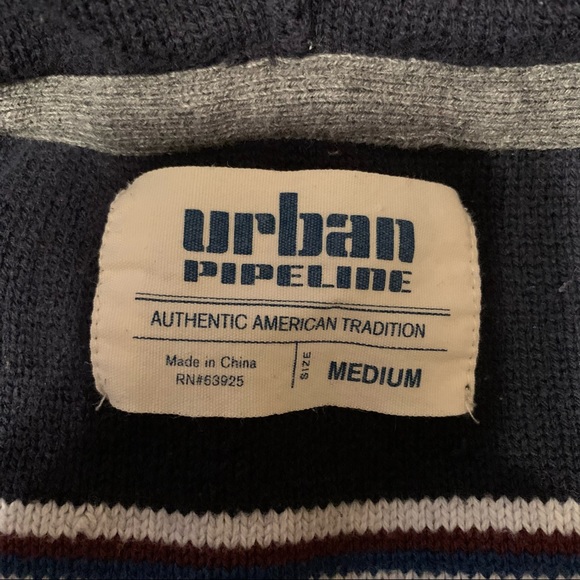 Urban Pipeline Striped Knit Hooded Sweater - Picture 5 of 6